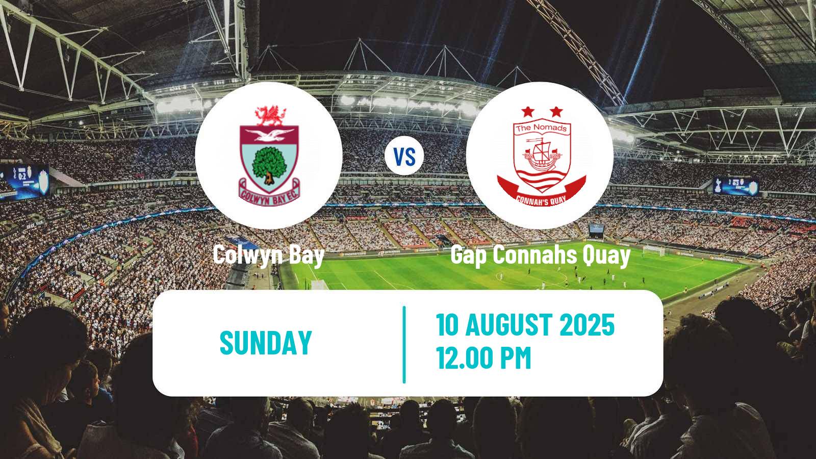 Football Welsh Cymru Premier Colwyn Bay - Gap Connahs Quay