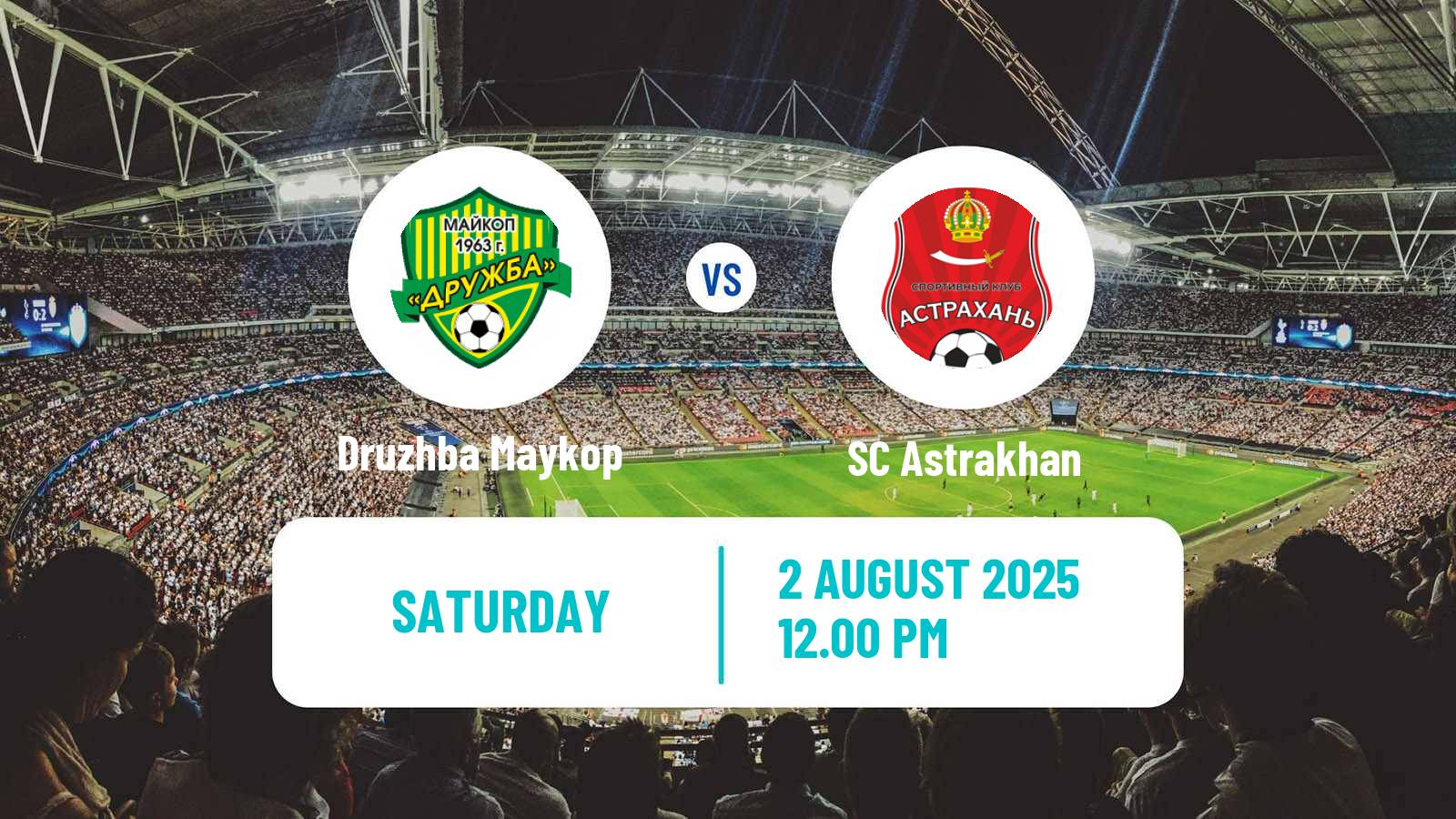 Football FNL 2 Division B Group 1 Druzhba Maykop - Astrakhan