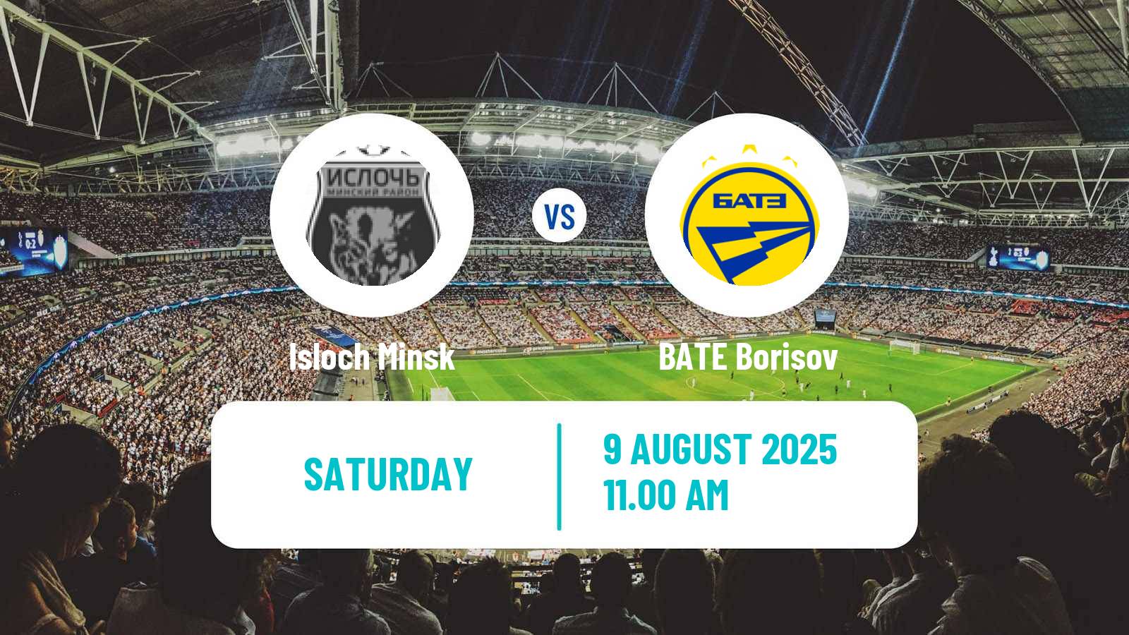 Football Belarusian Vysshaya Liga Isloch Minsk - BATE Borisov