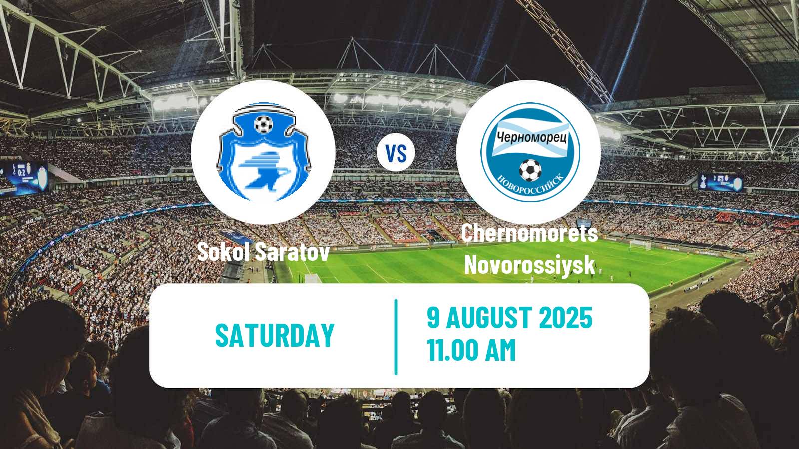 Football Russian FNL Sokol Saratov - Chernomorets Novorossiysk