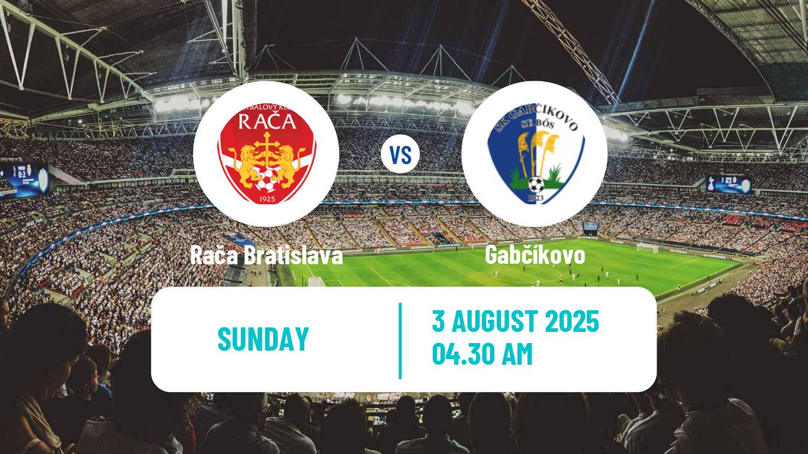 Football Slovak 3 Liga West Rača Bratislava - Gabčíkovo