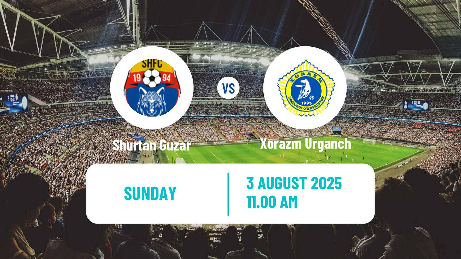 Football Uzbek League Shurtan Guzar - Xorazm Urganch