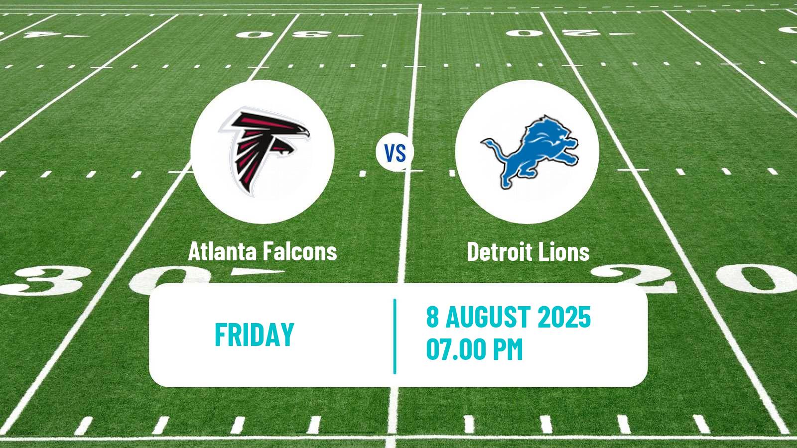 American football NFL Atlanta Falcons - Detroit Lions