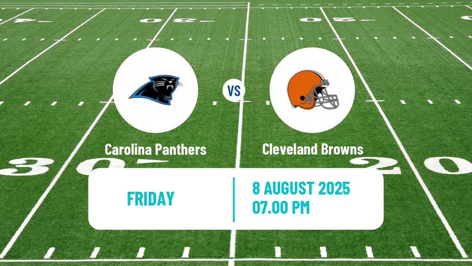 American football NFL Carolina Panthers - Cleveland Browns