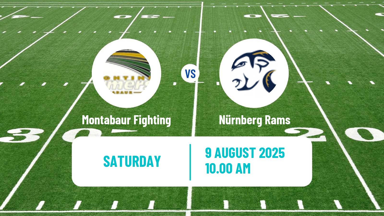 American football German GFL 2 Montabaur Fighting - Nürnberg Rams