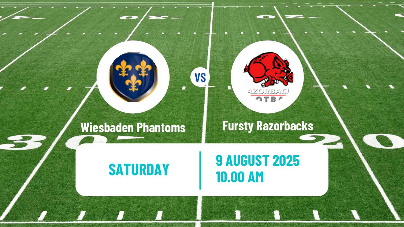American football German GFL 2 Wiesbaden Phantoms - Fursty Razorbacks