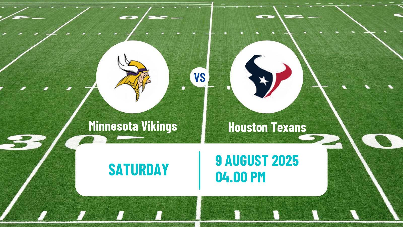 American football NFL Minnesota Vikings - Houston Texans