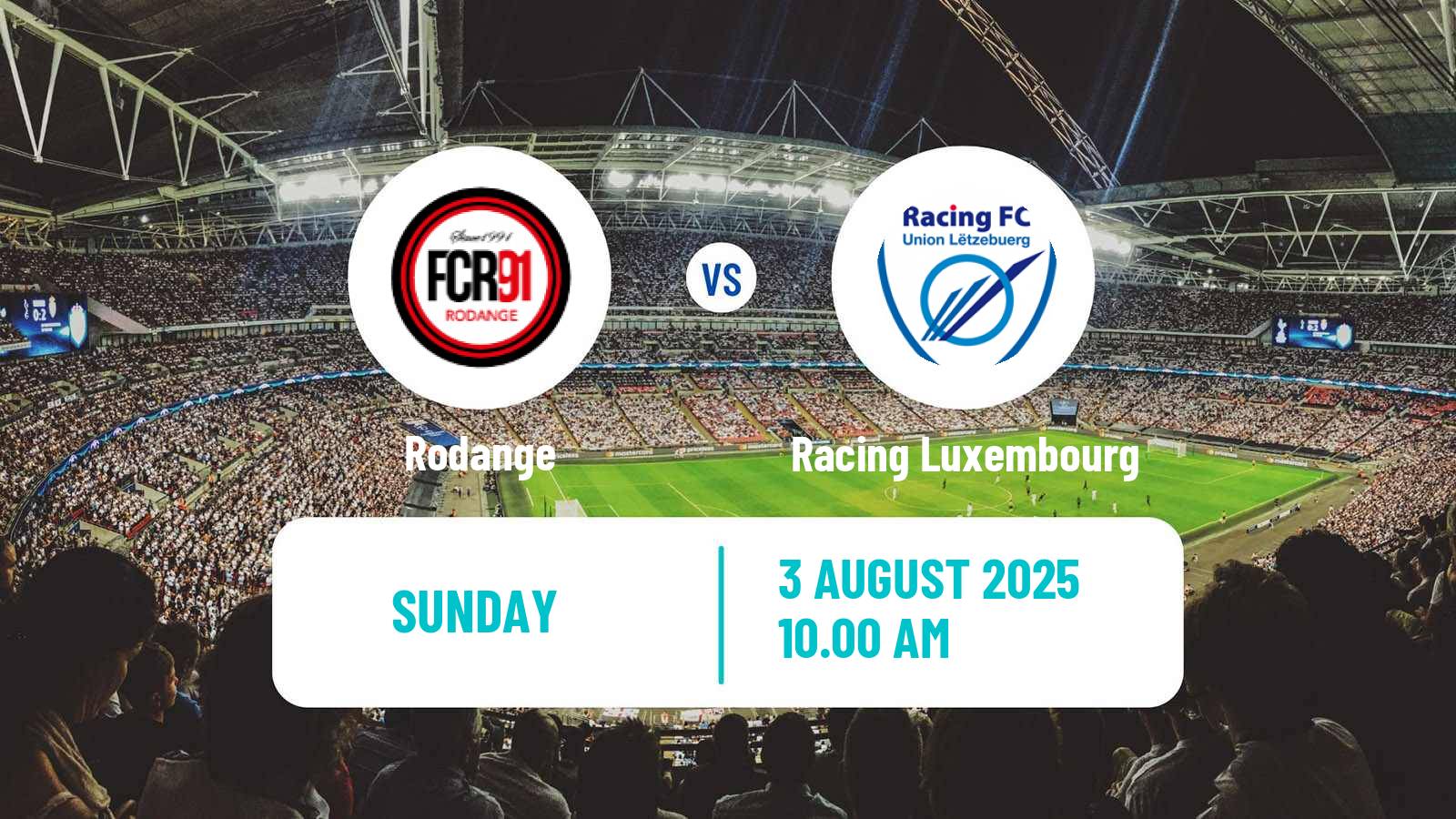 Football Luxembourg National Division Rodange - Racing Luxembourg