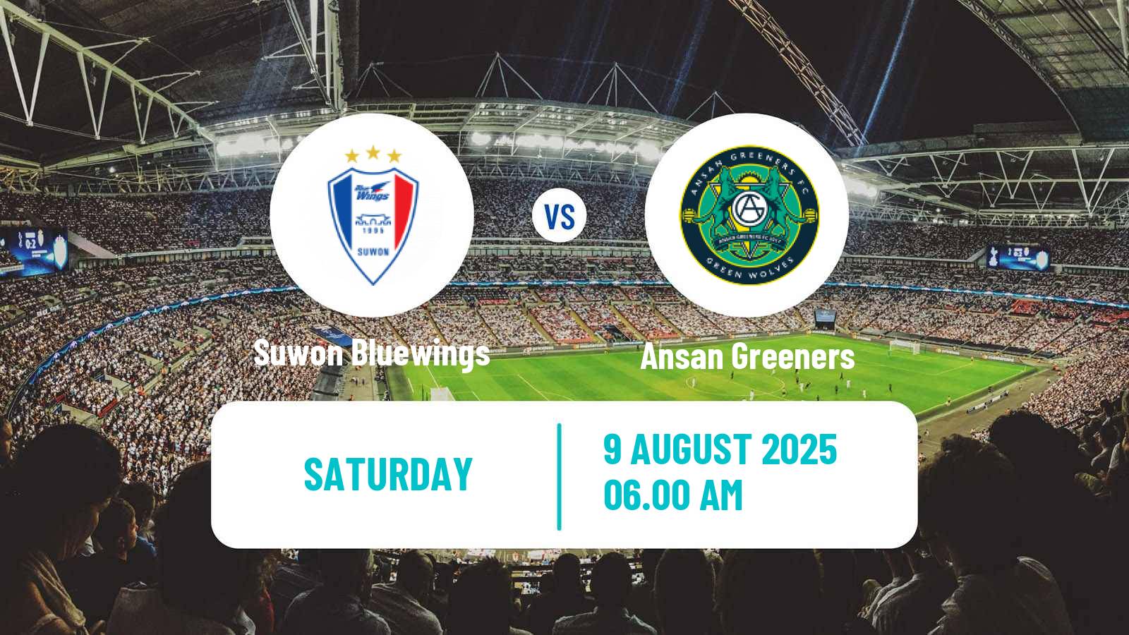 Football South Korean K-League 2 Suwon Bluewings - Ansan Greeners