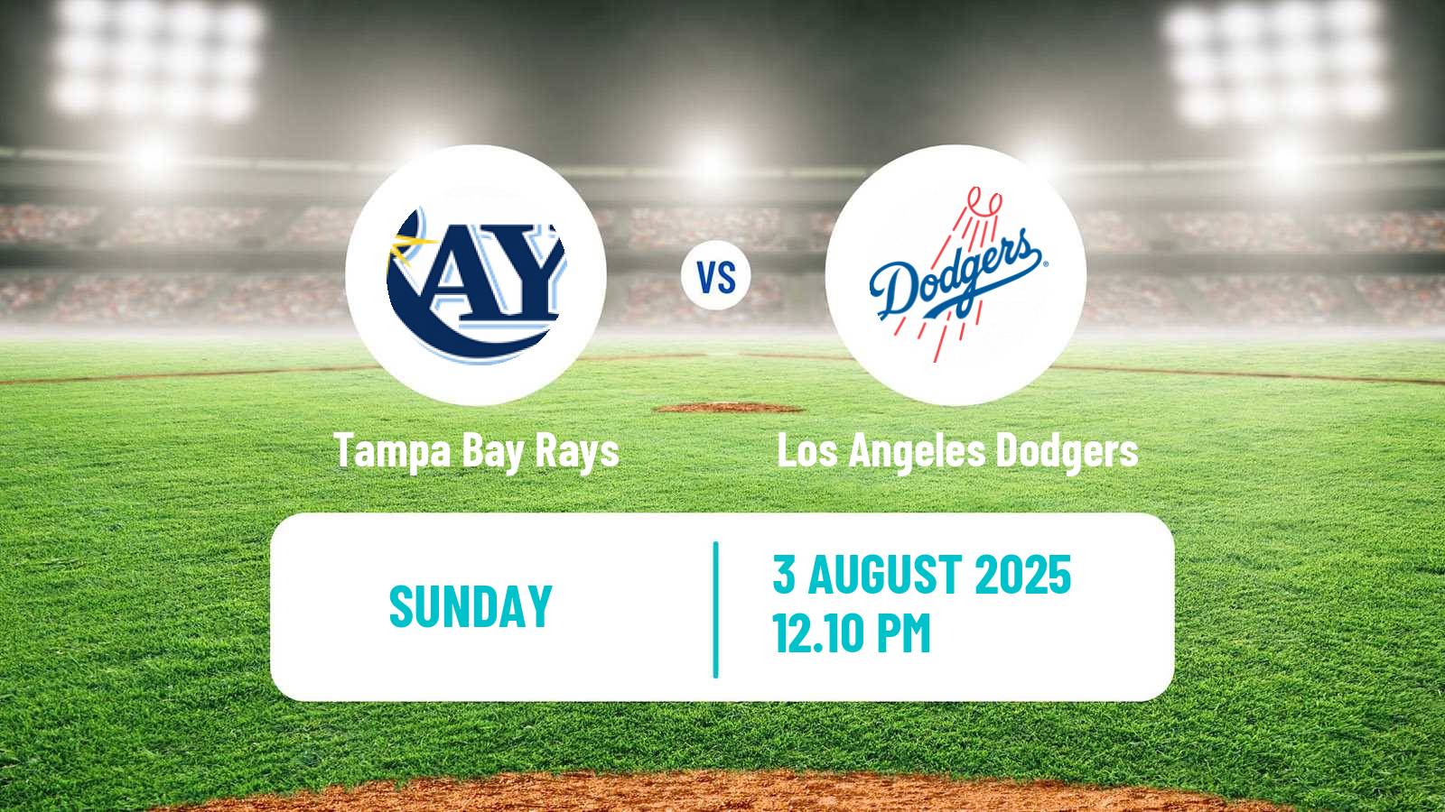 Baseball MLB Tampa Bay Rays - Los Angeles Dodgers