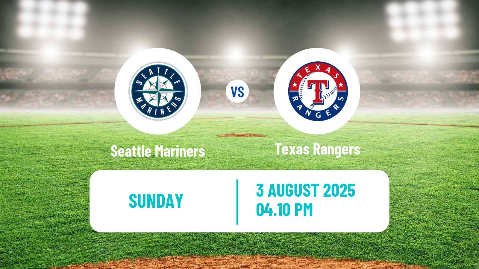 Baseball MLB Seattle Mariners - Texas Rangers