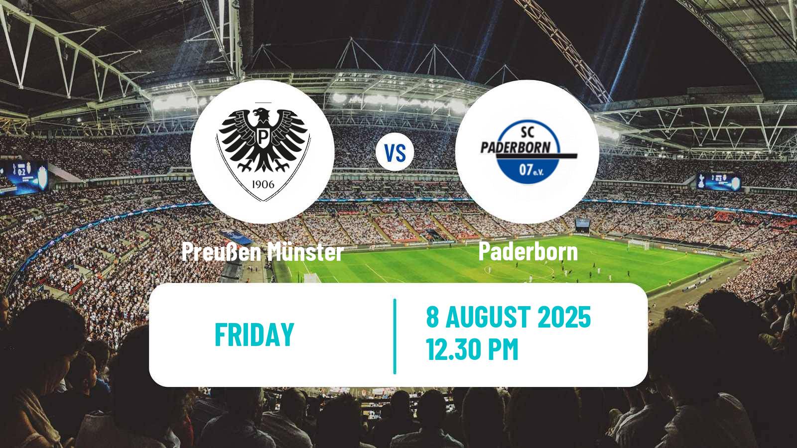 Football German 2 Bundesliga Preußen Münster - Paderborn