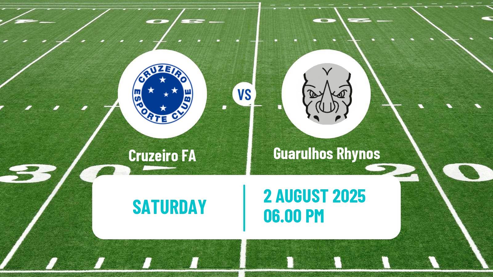 American football Brazilian BFA Cruzeiro - Guarulhos Rhynos