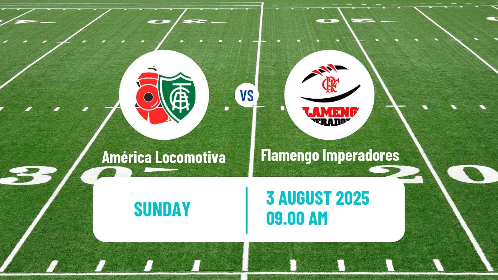 American football Brazilian BFA América Locomotiva - Flamengo Imperadores