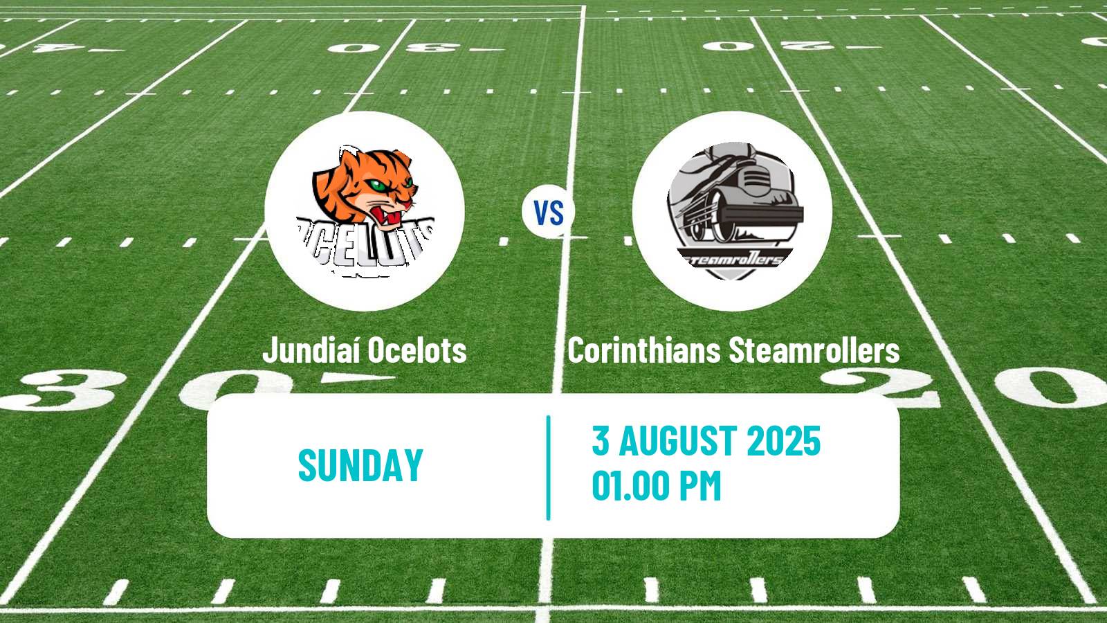 American football Brazilian BFA Jundiaí Ocelots - Corinthians Steamrollers