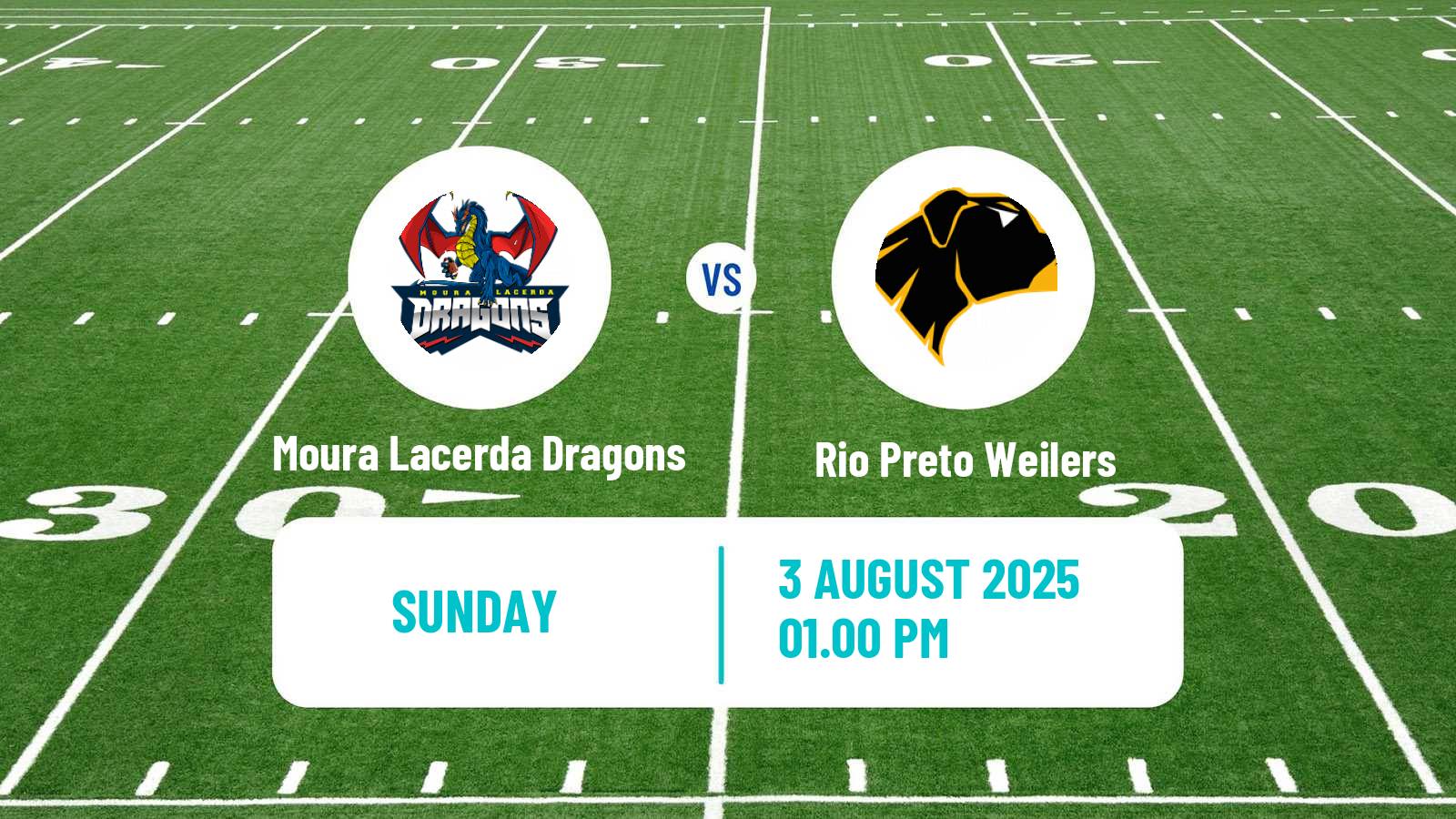 American football Brazilian BFA Moura Lacerda Dragons - Rio Preto Weilers