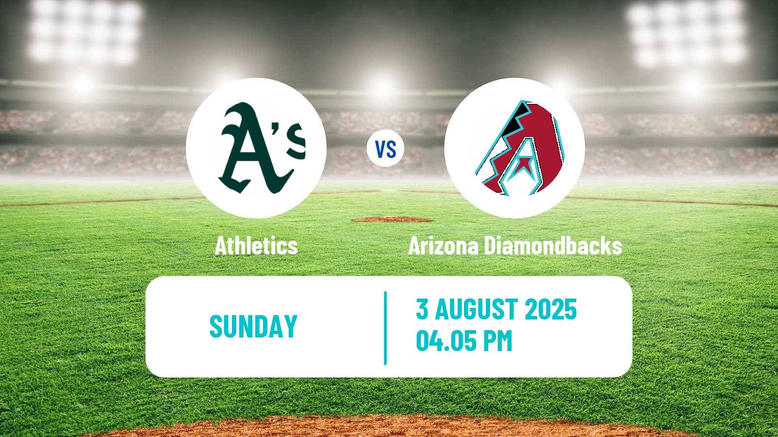 Baseball MLB Athletics - Arizona Diamondbacks