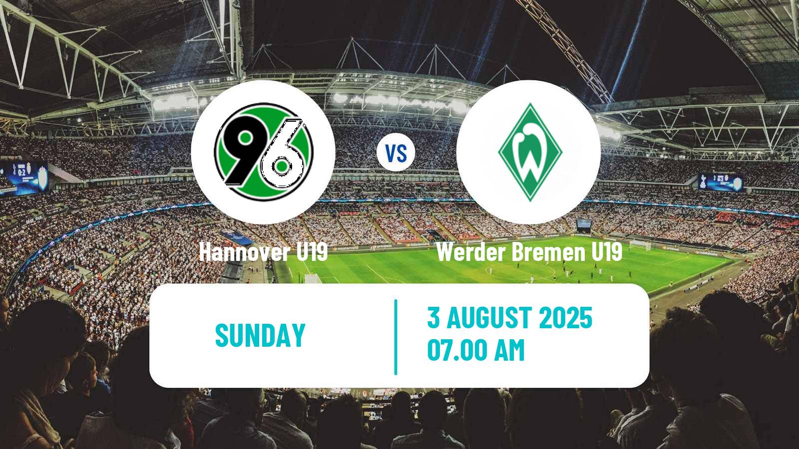 Football German DFB Youth League Hannover U19 - Werder Bremen U19