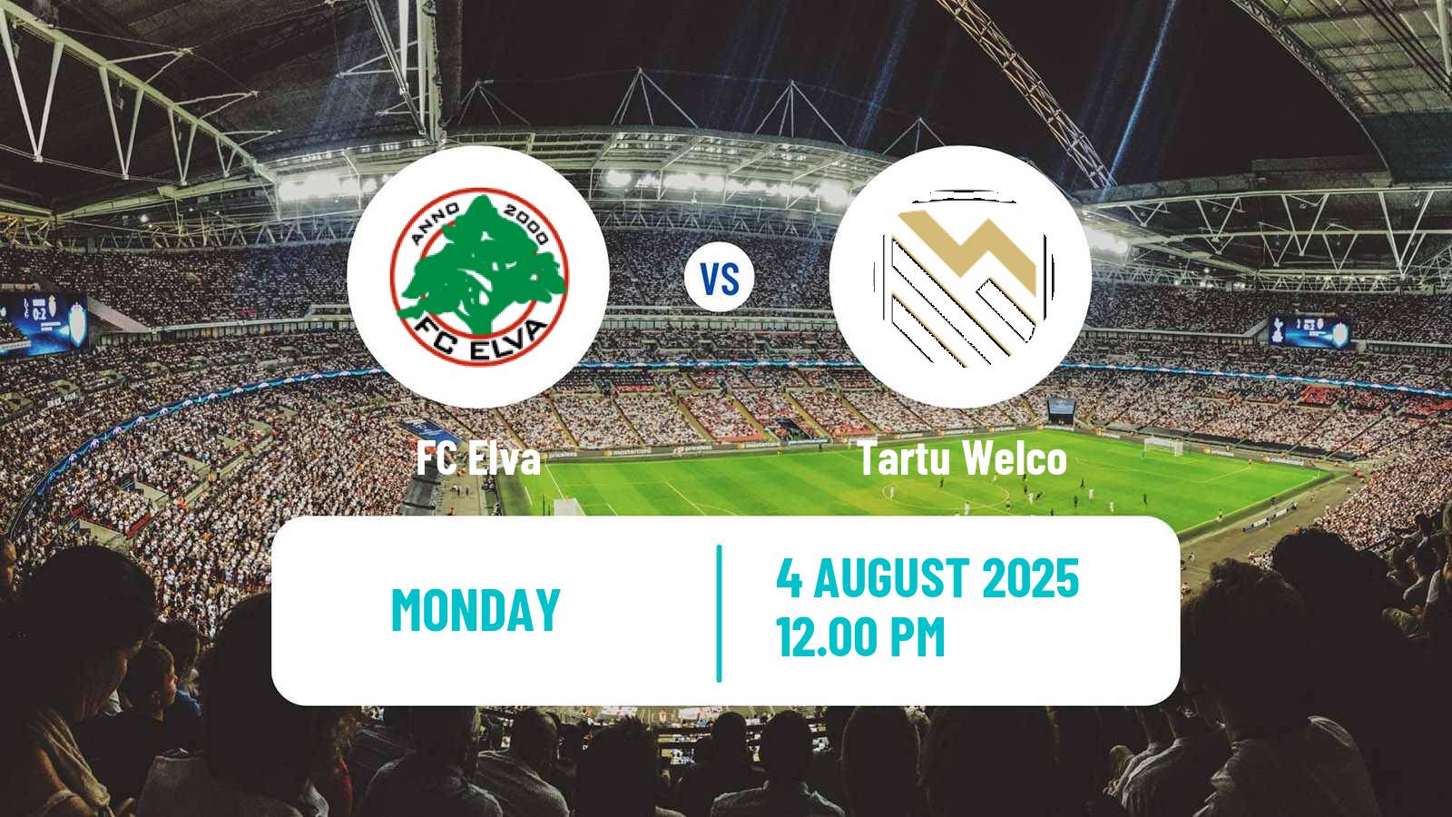 Football Estonian Esiliiga Elva - Tartu Welco