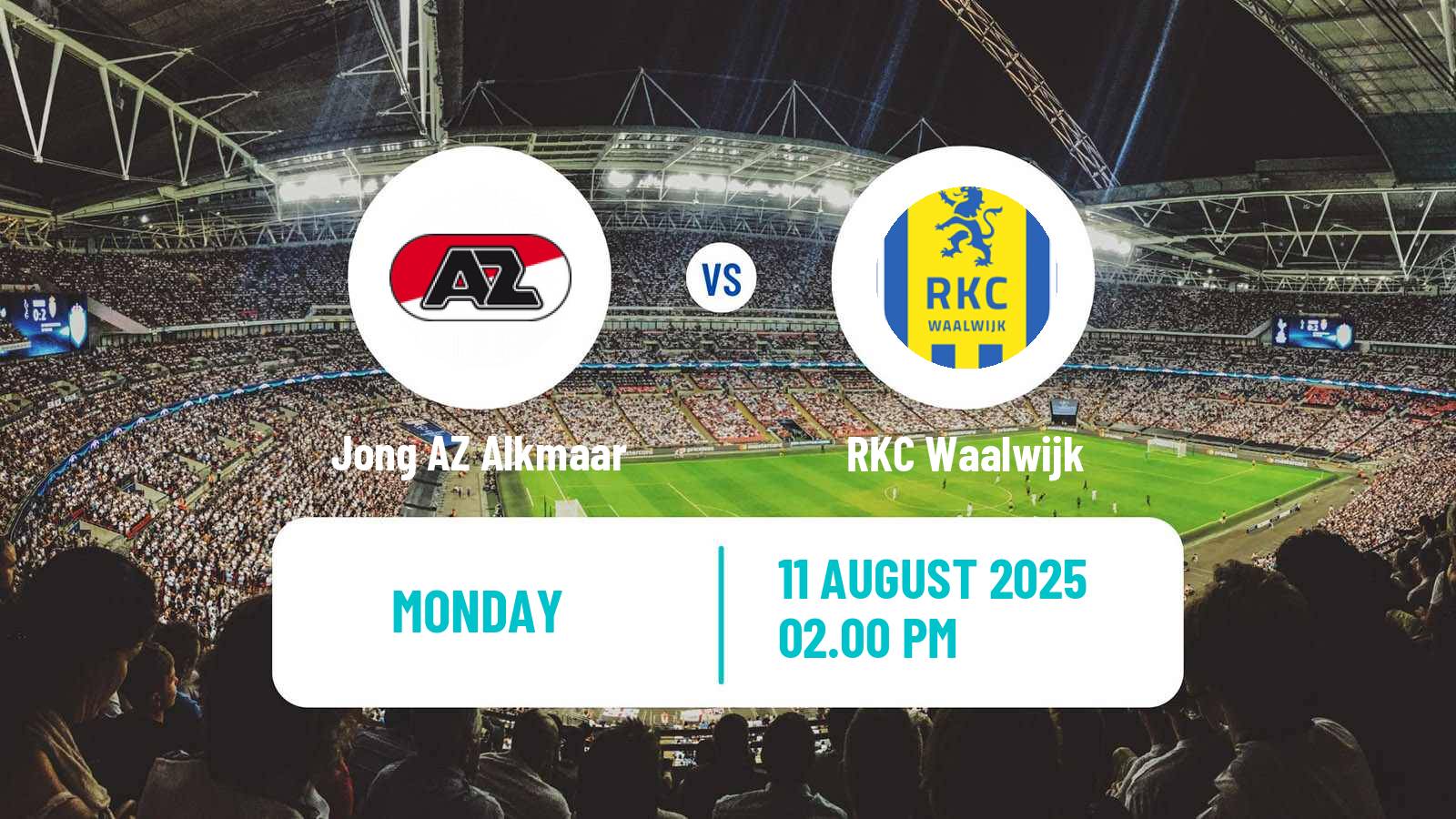 Football Dutch Eerste Divisie Jong AZ Alkmaar - Waalwijk