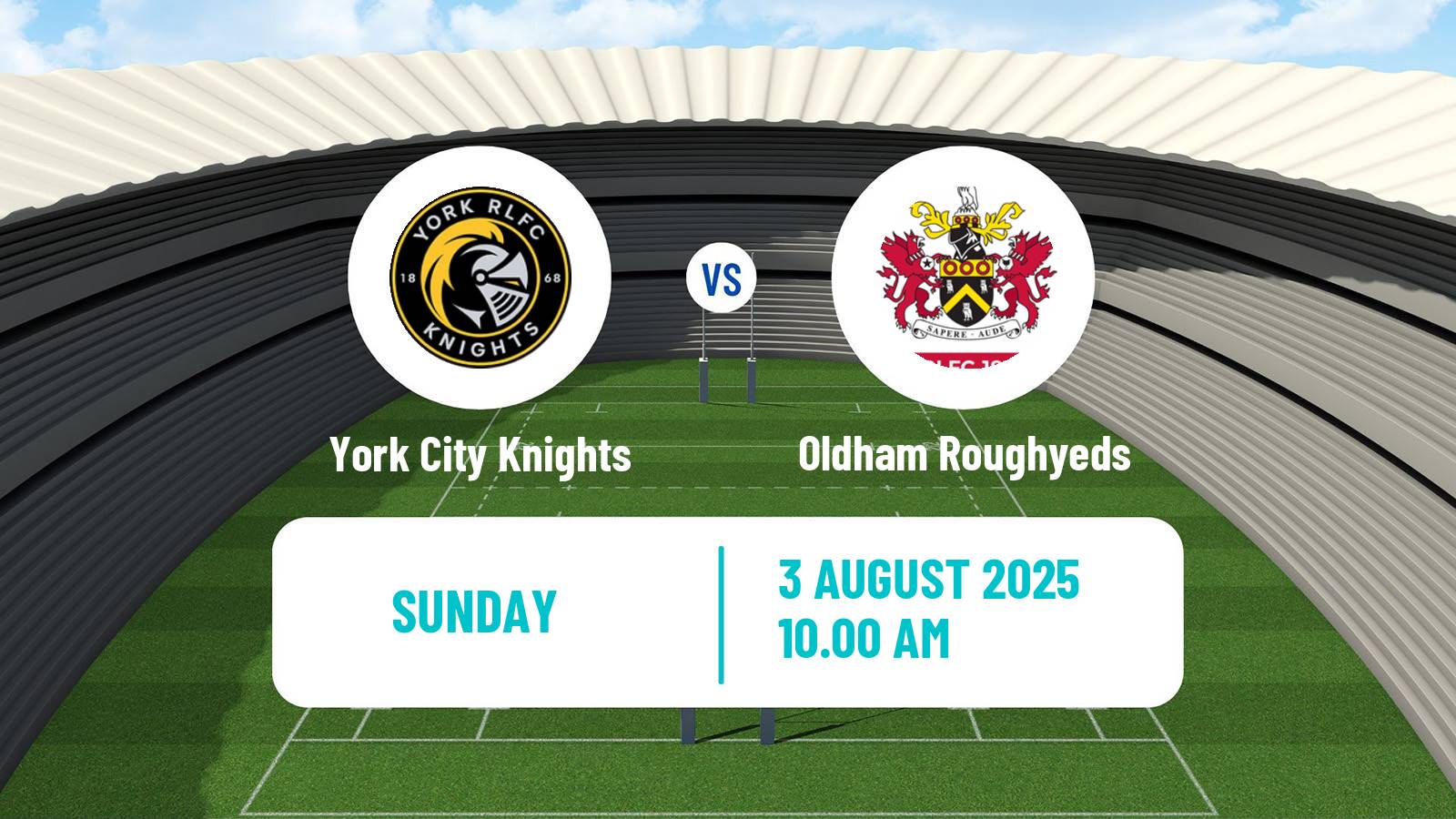 Rugby league English Championship Rugby League York City Knights - Oldham Roughyeds