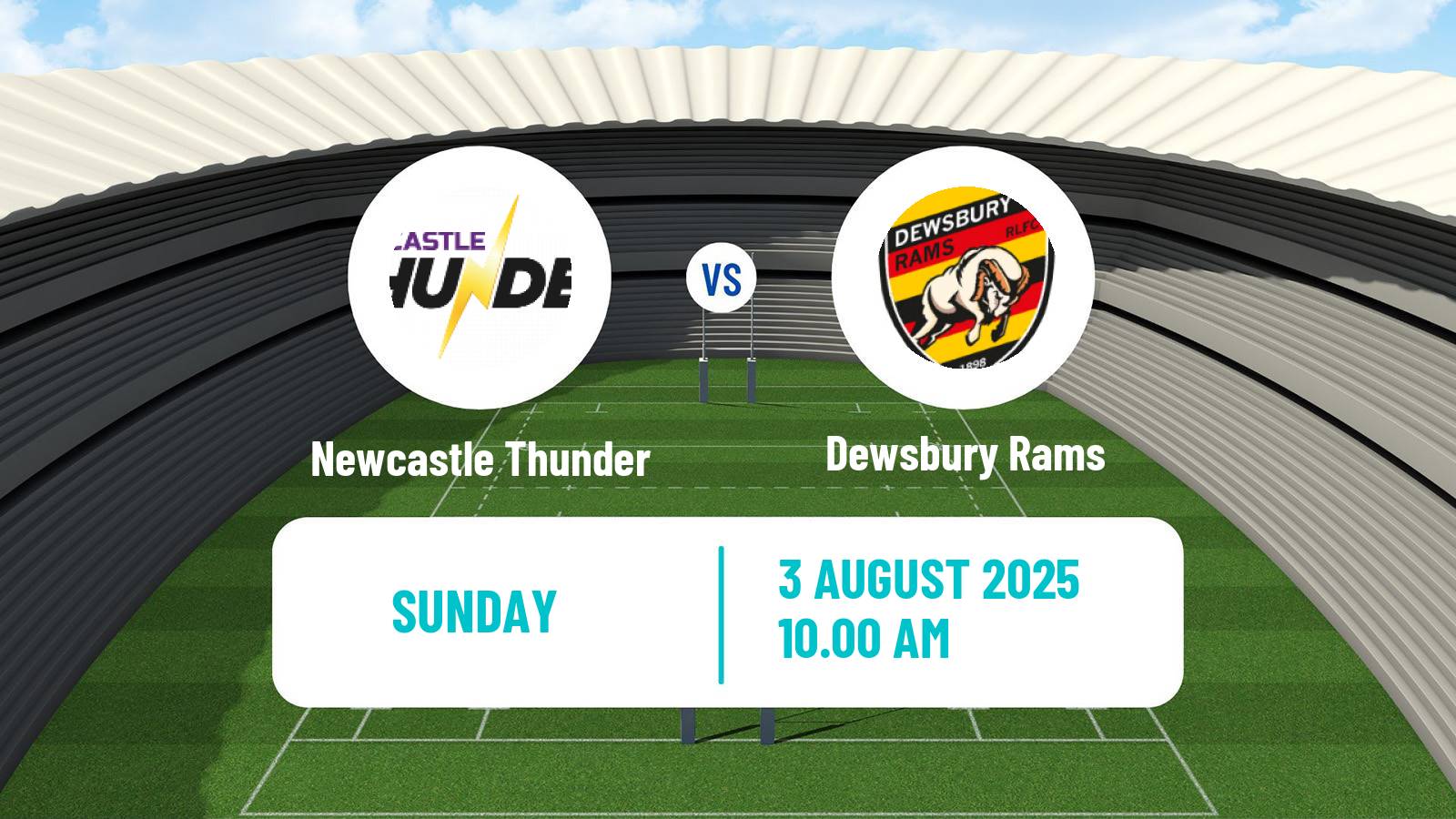 Rugby league English League 1 Rugby League Newcastle Thunder - Dewsbury Rams