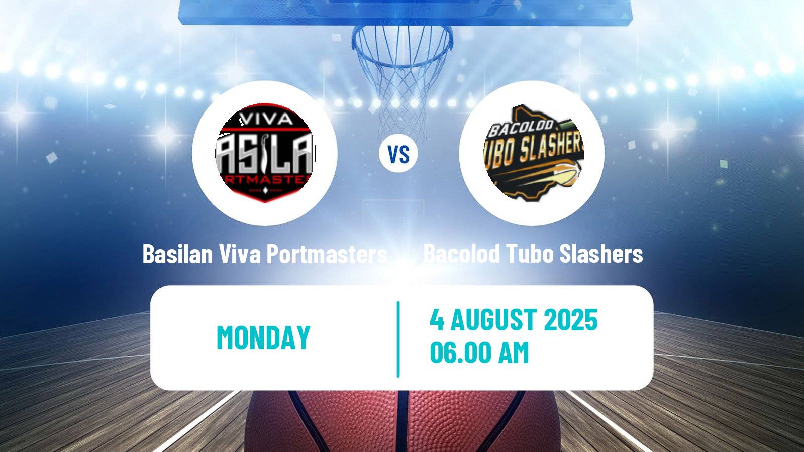 Basketball Philippines MBPL  Basilan Viva Portmasters - Bacolod Tubo Slashers