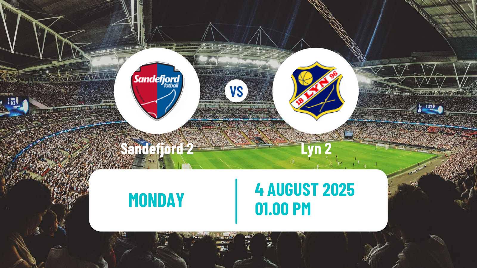 Football Norwegian Division 3 - Group 4 Sandefjord 2 - Lyn 2