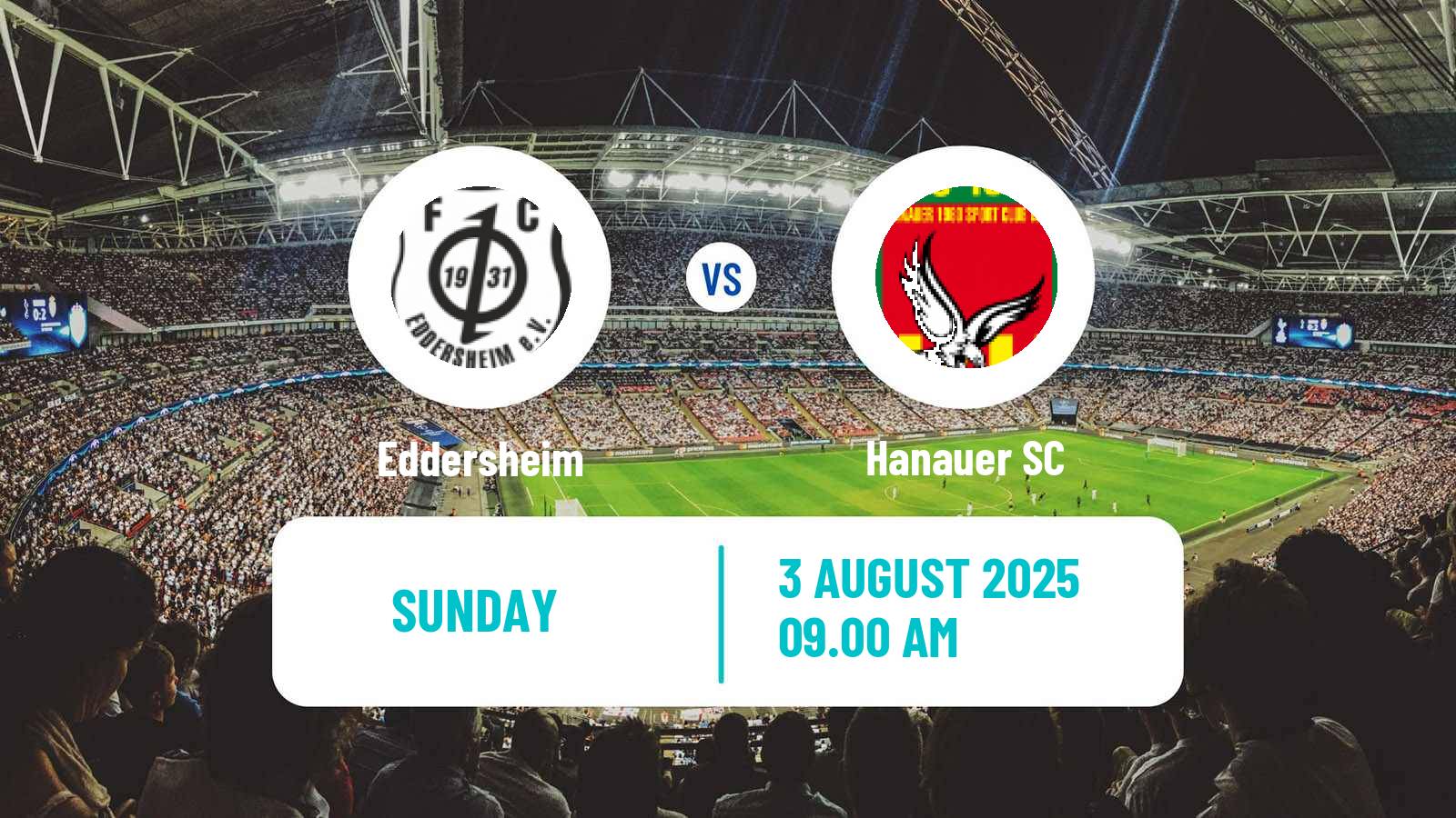 Football German Oberliga Hessen Eddersheim - Hanauer