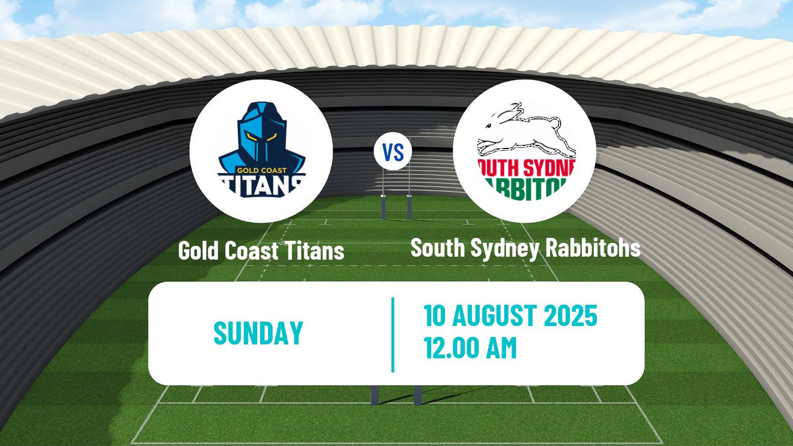 Rugby league Australian NRL Gold Coast Titans - South Sydney Rabbitohs