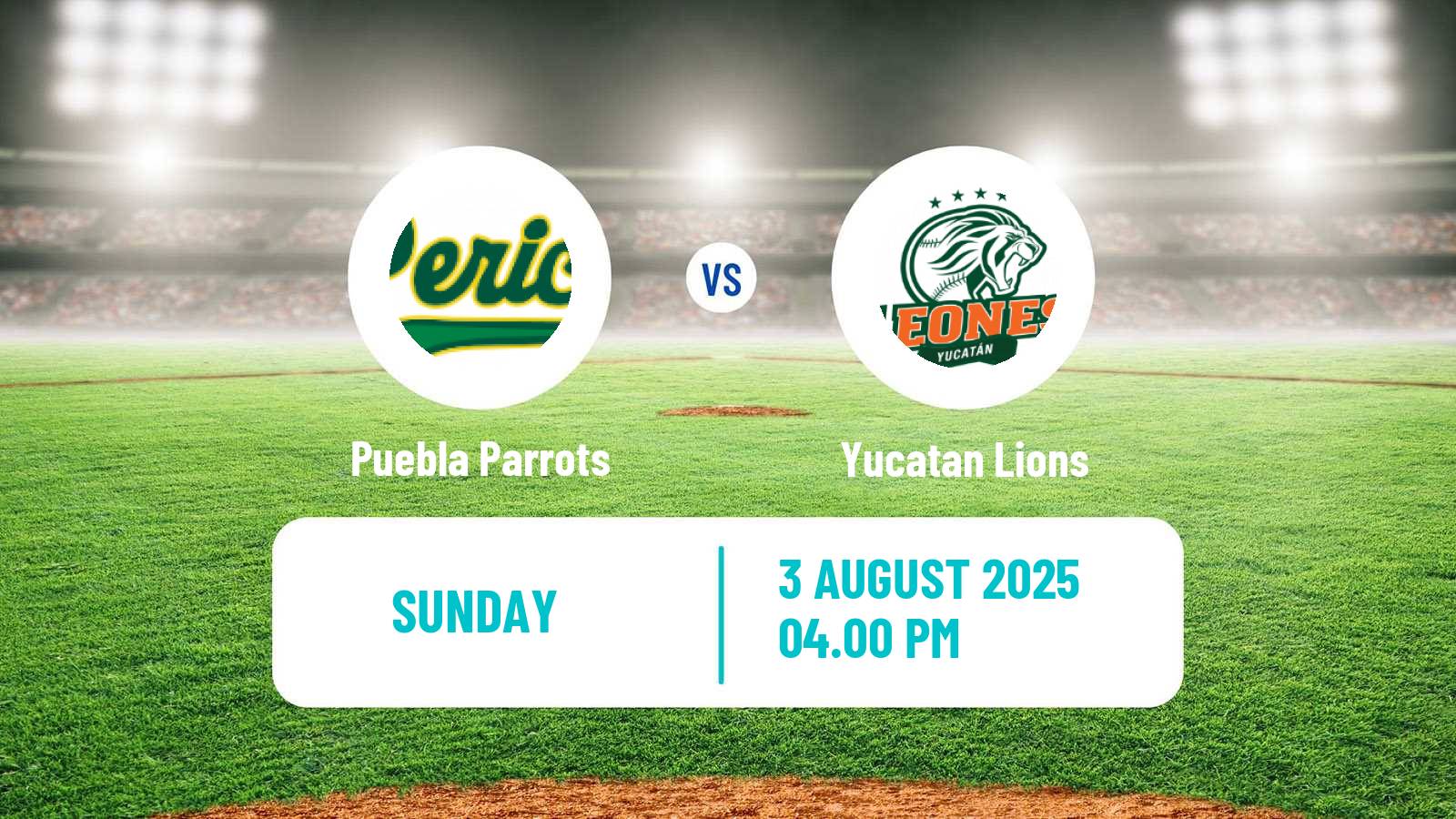 Baseball LMB Puebla Parrots - Yucatan Lions