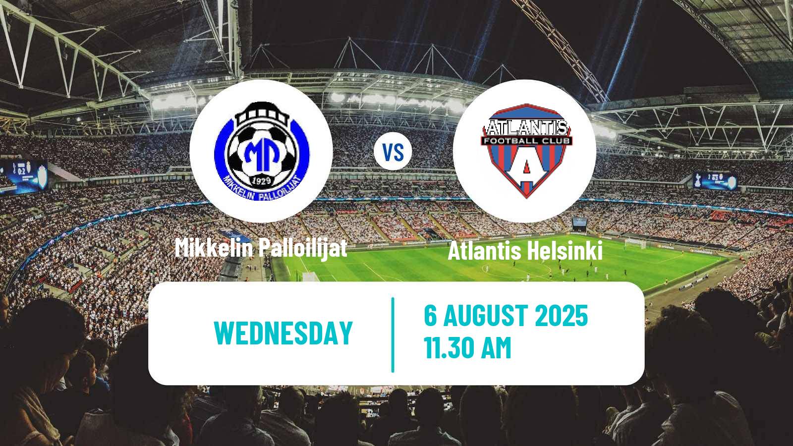 Football Finnish Ykkonen Mikkelin Palloilijat - Atlantis Helsinki