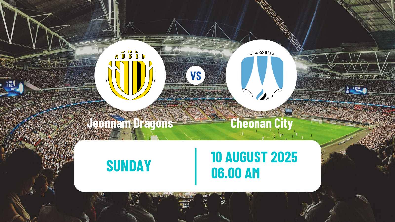 Football South Korean K-League 2 Jeonnam Dragons - Cheonan City