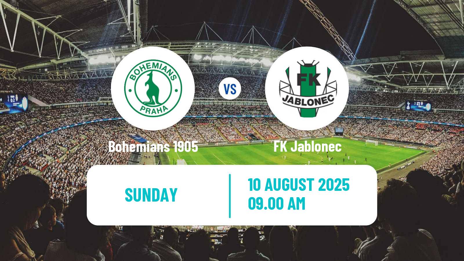 Football Czech 1 Liga Bohemians 1905 - Jablonec