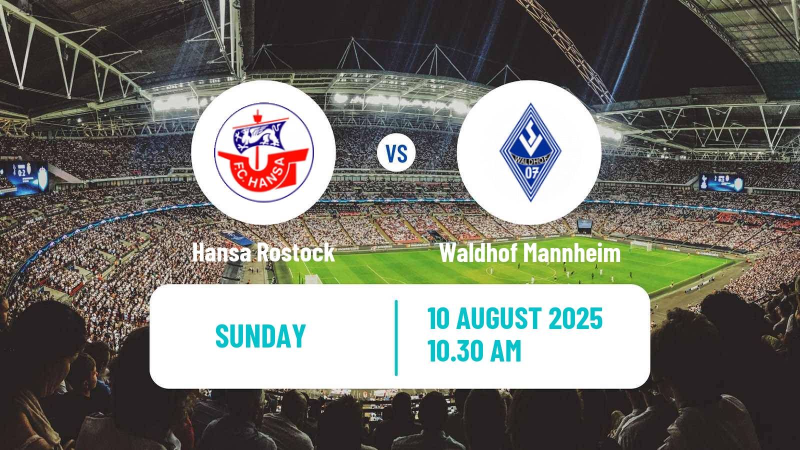Football German 3 Bundesliga Hansa Rostock - Waldhof Mannheim