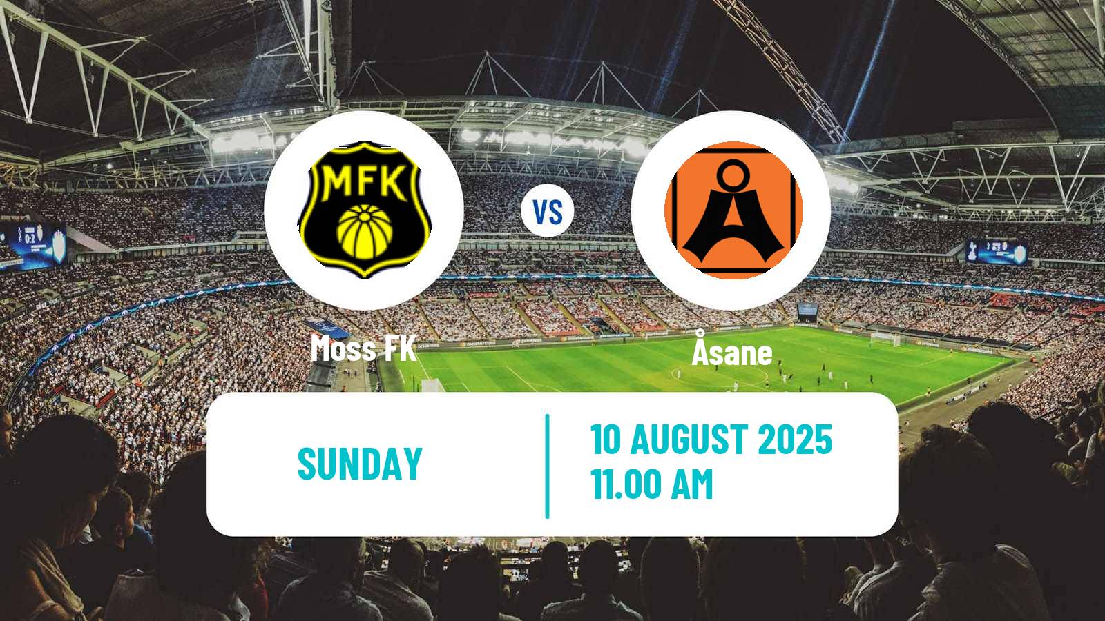 Football Norwegian Adeccoligaen Moss - Åsane