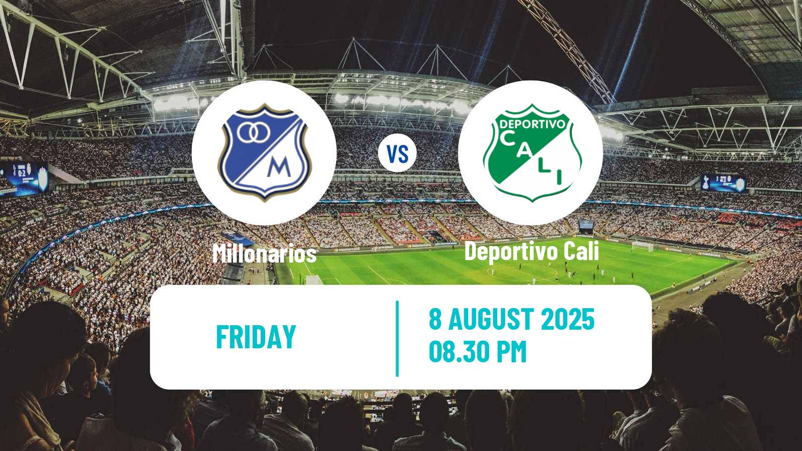 Football Colombian Primera A Millonarios - Deportivo Cali