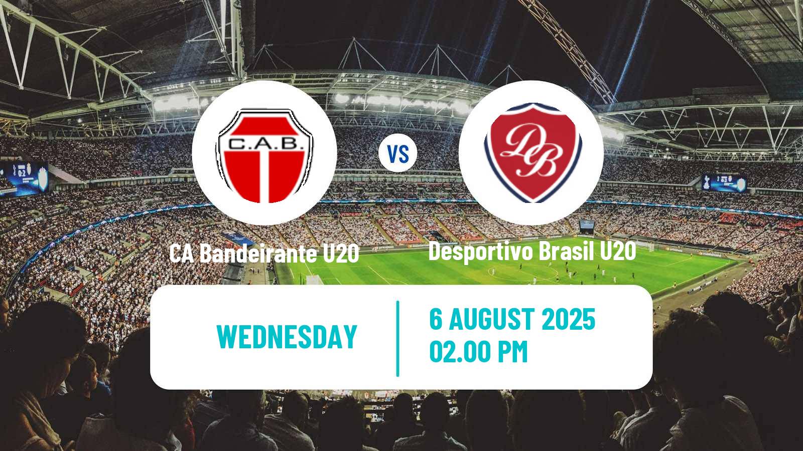 Football Brazilian Paulista U20 CA Bandeirante U20 - Desportivo Brasil U20