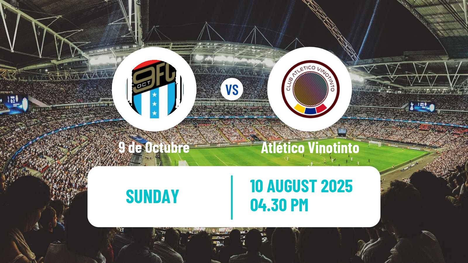Football Ecuadorian Serie B 9 de Octubre - Atlético Vinotinto