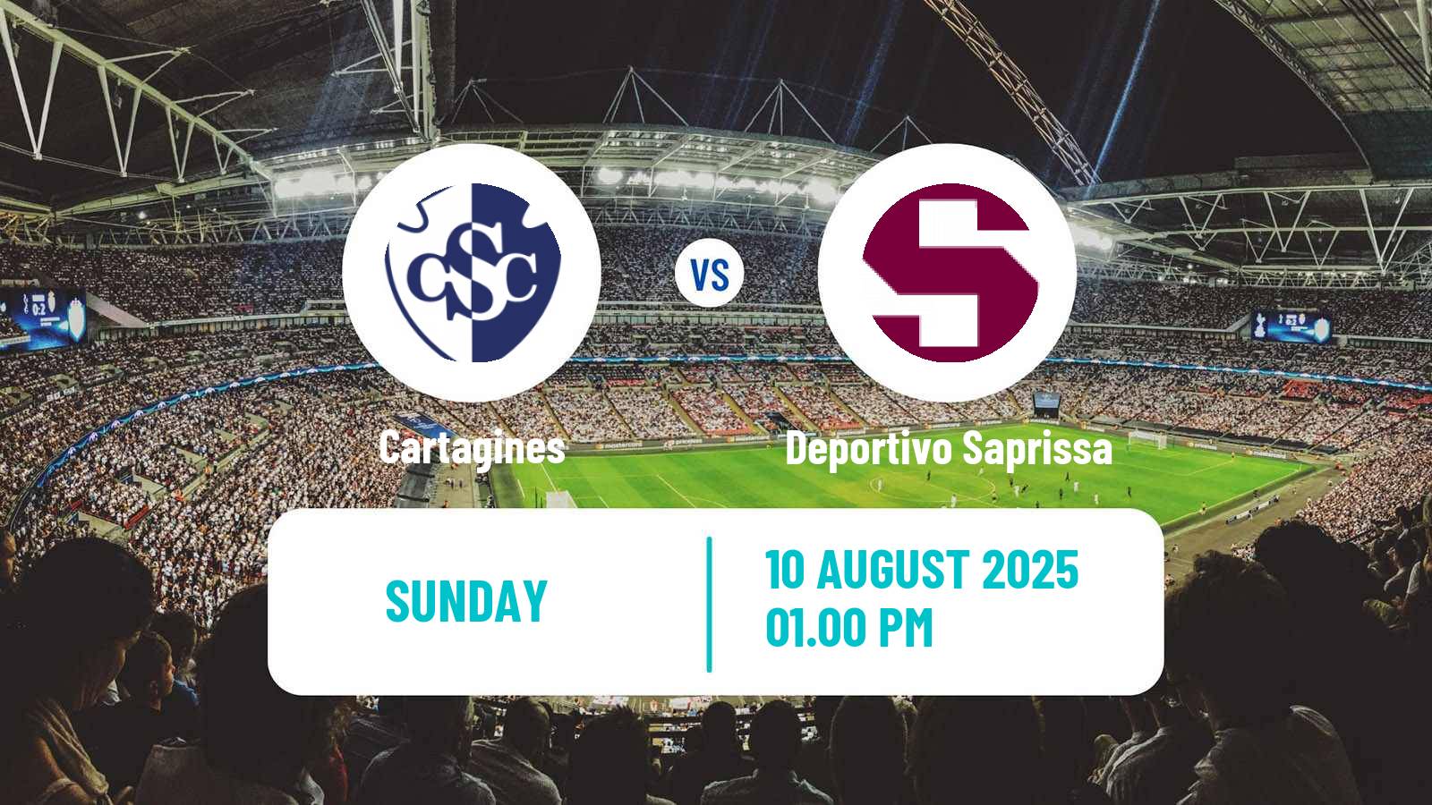Football Costa Rican Primera Division Cartagines - Deportivo Saprissa