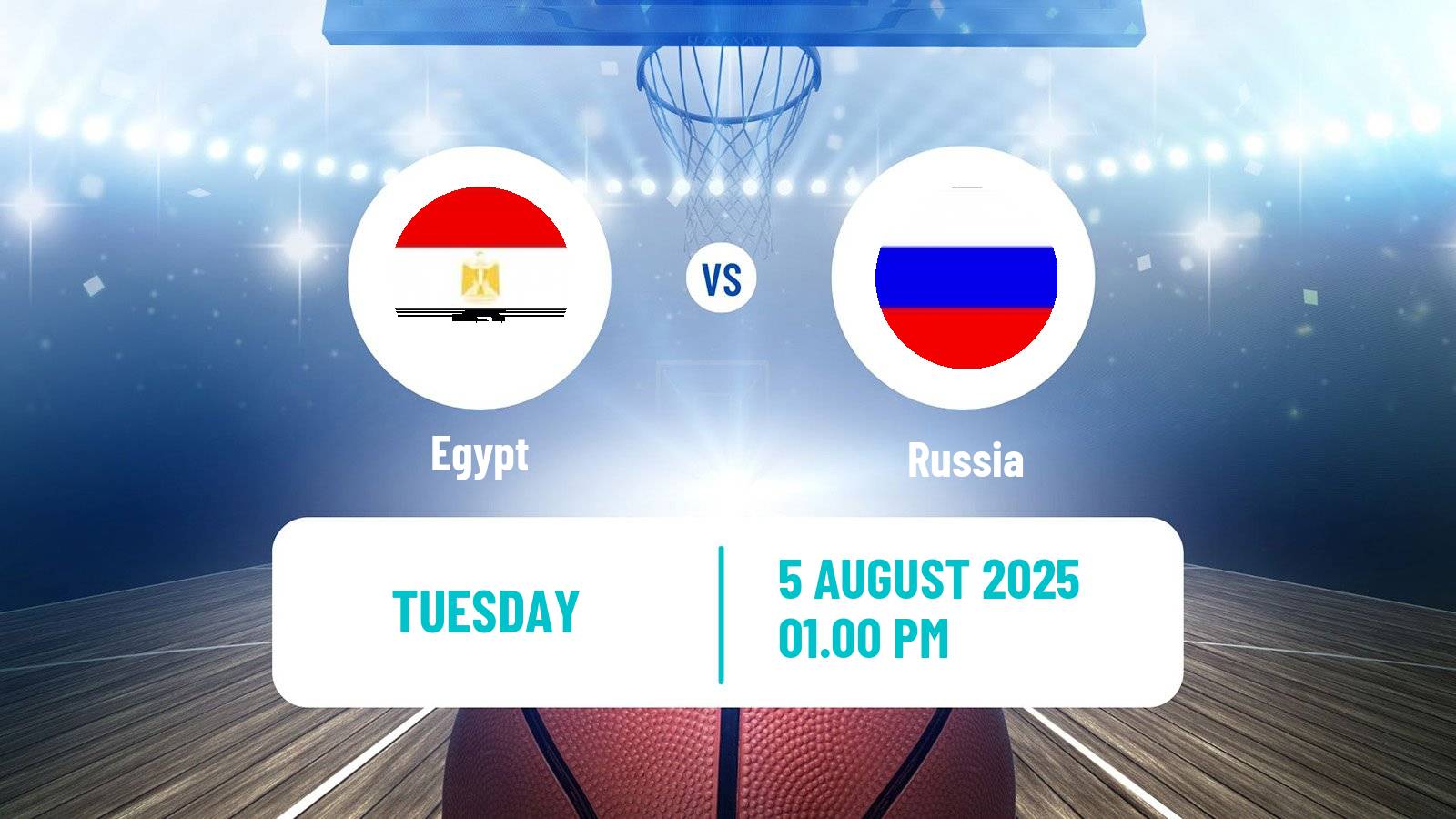 Basketball Friendly International Basketball Egypt - Russia