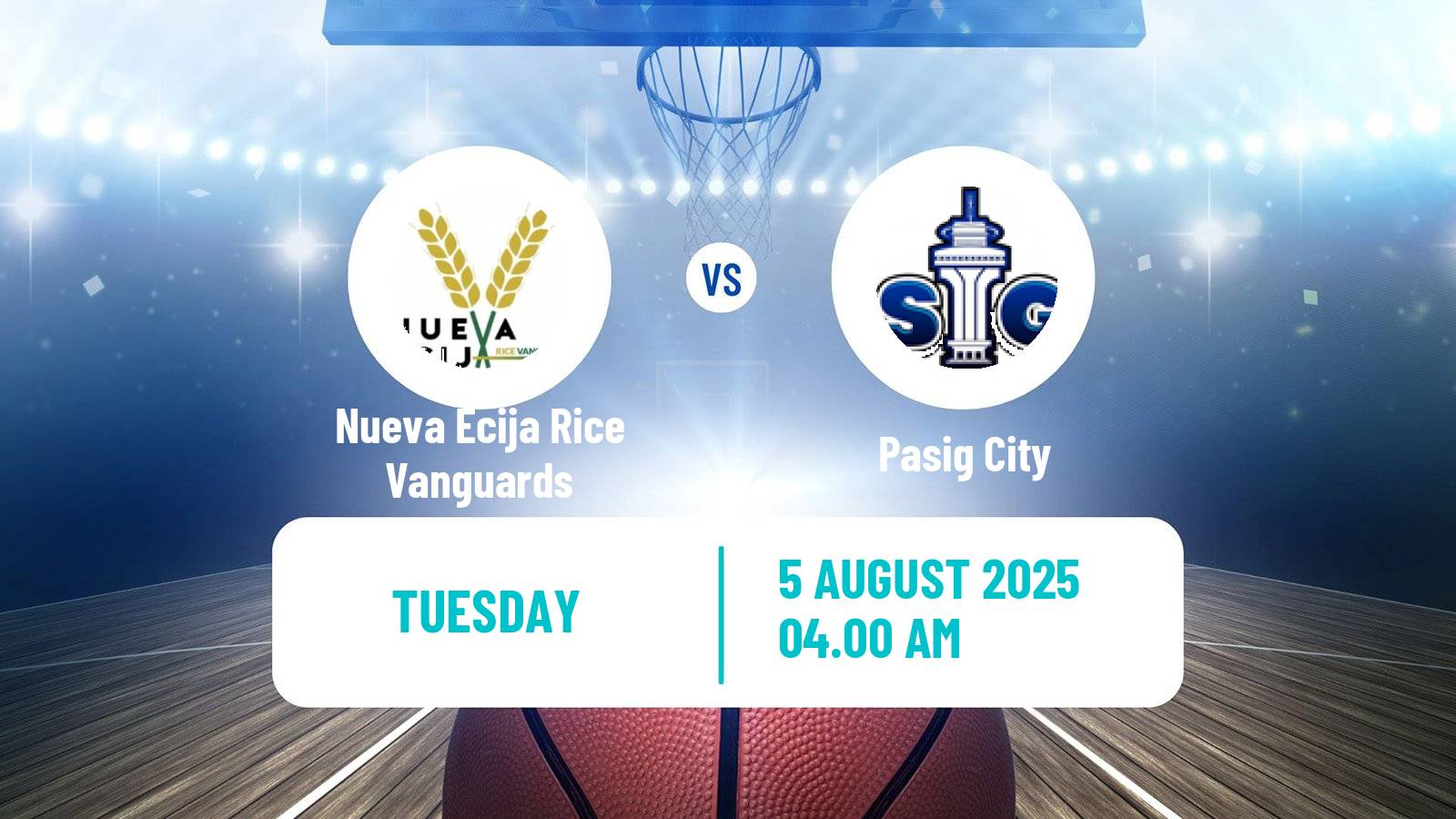 Basketball Philippines MBPL  Nueva Ecija Rice Vanguards - Pasig City