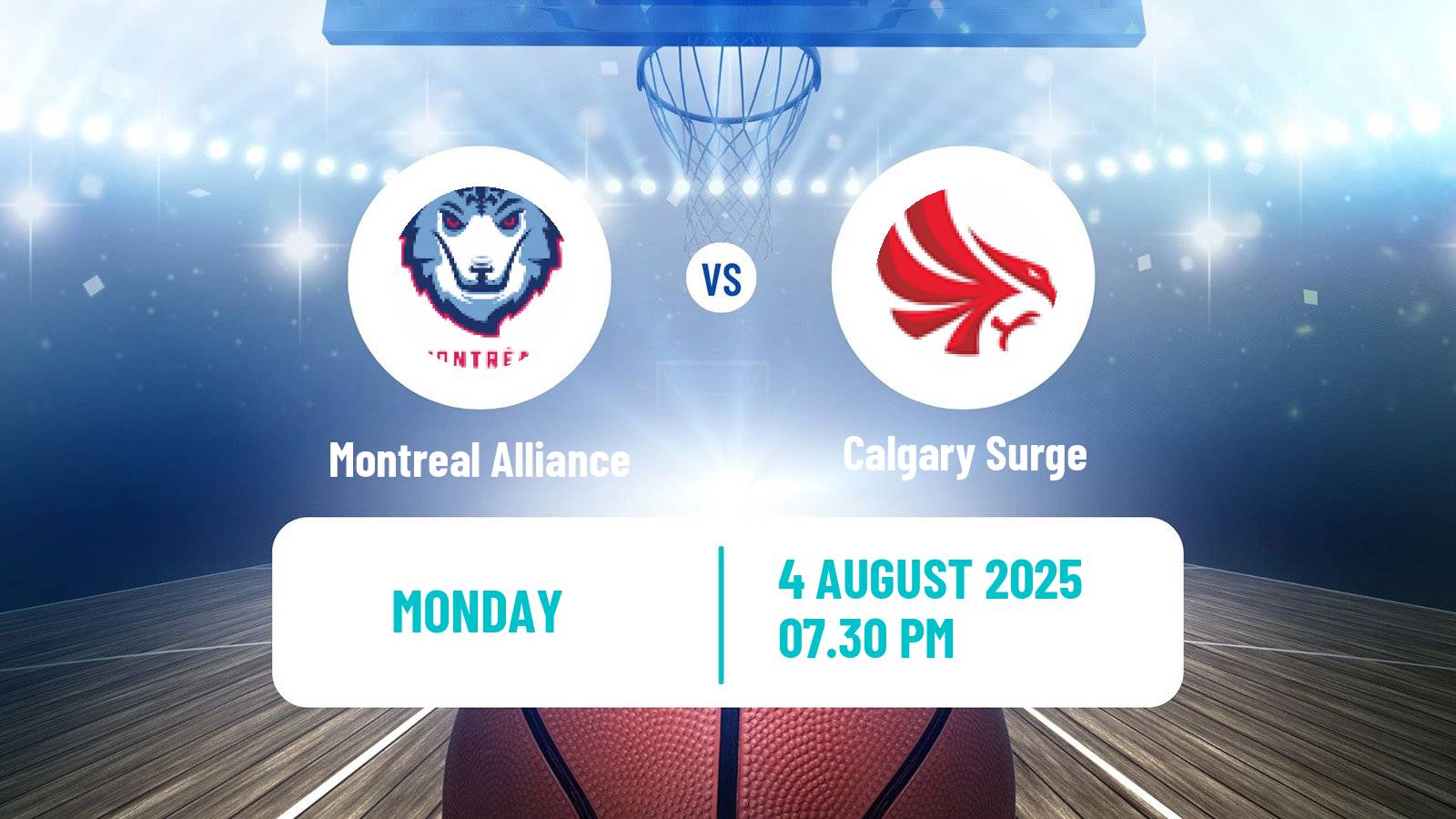 Basketball Canadian CEBL Montreal Alliance - Calgary Surge