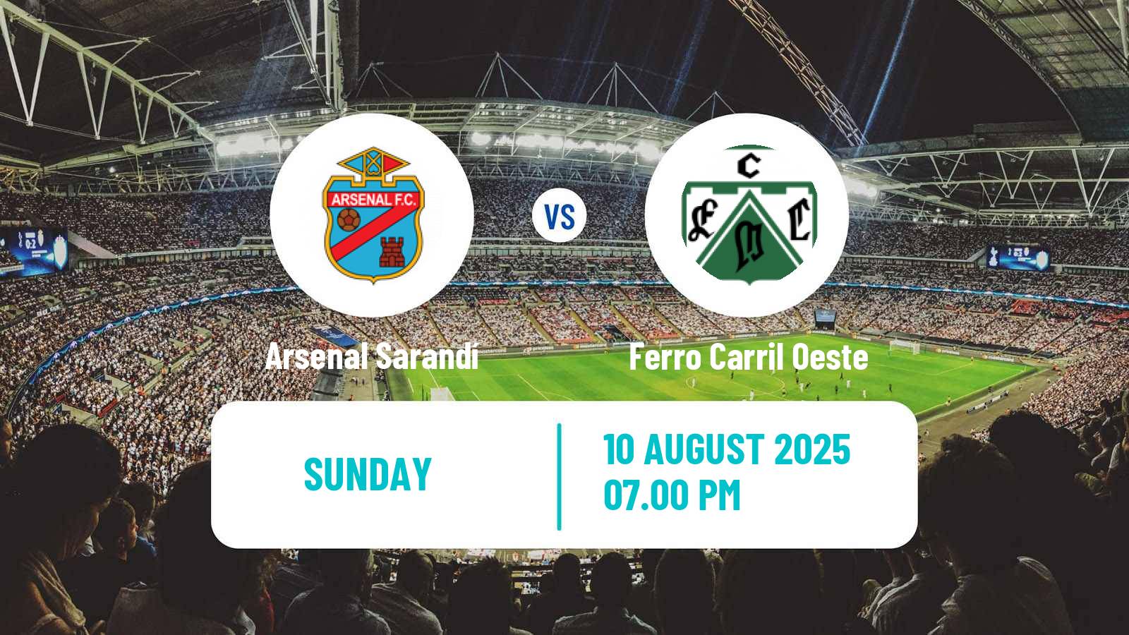 Football Argentinian Primera Nacional Arsenal Sarandí - Ferro Carril Oeste