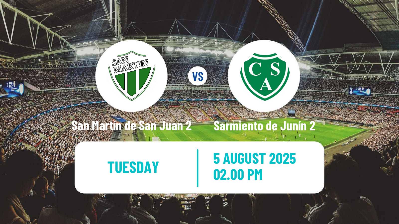 Football Argentinian Reserve League San Martín de San Juan 2 - Sarmiento de Junín 2