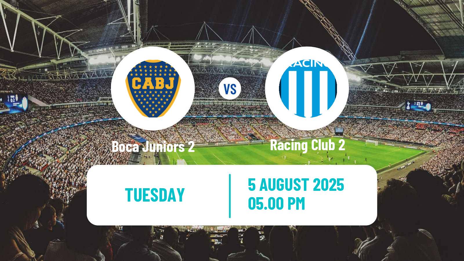 Football Argentinian Reserve League Boca Juniors 2 - Racing Club 2