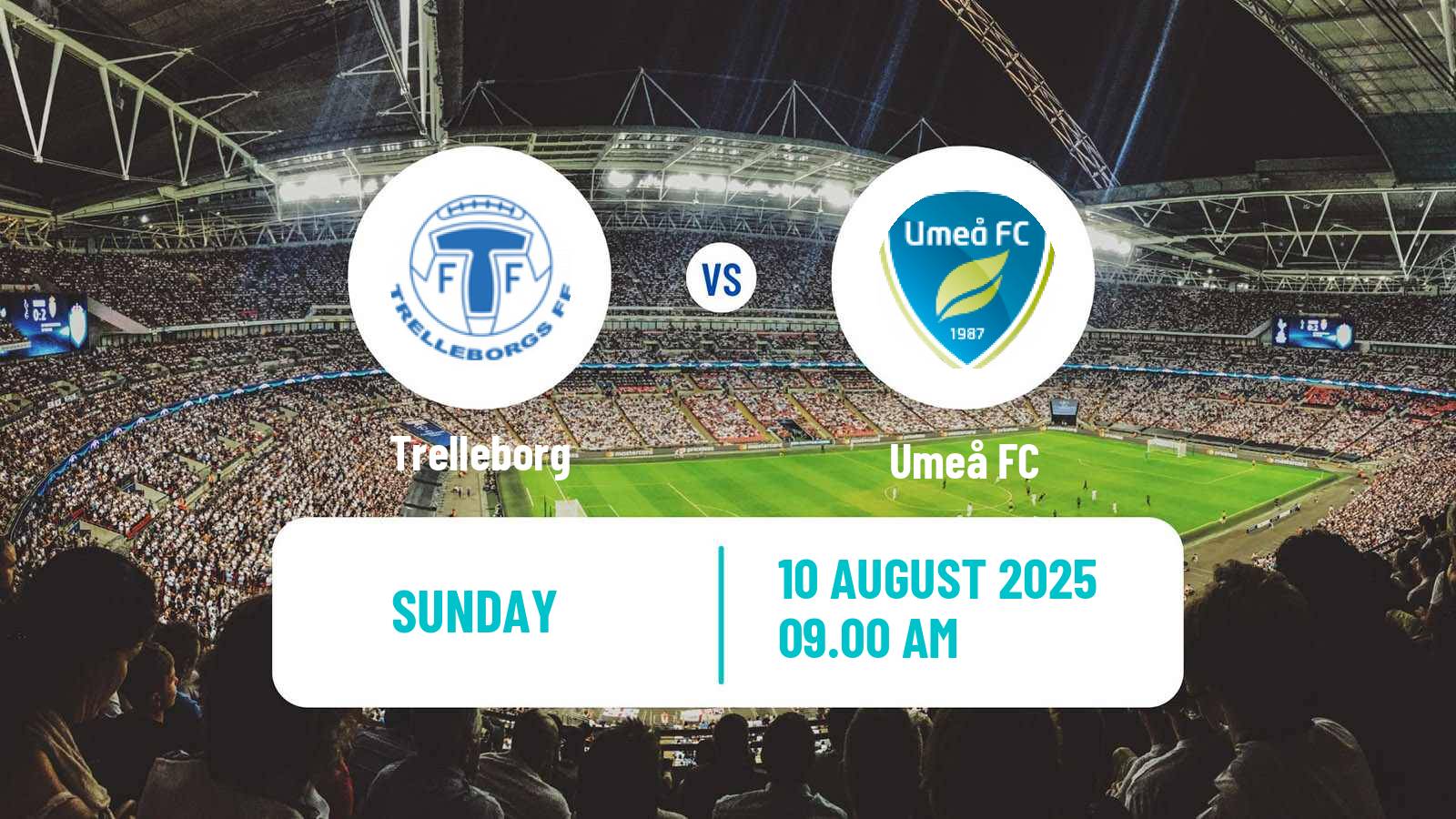 Football Swedish Superettan Trelleborg - Umeå