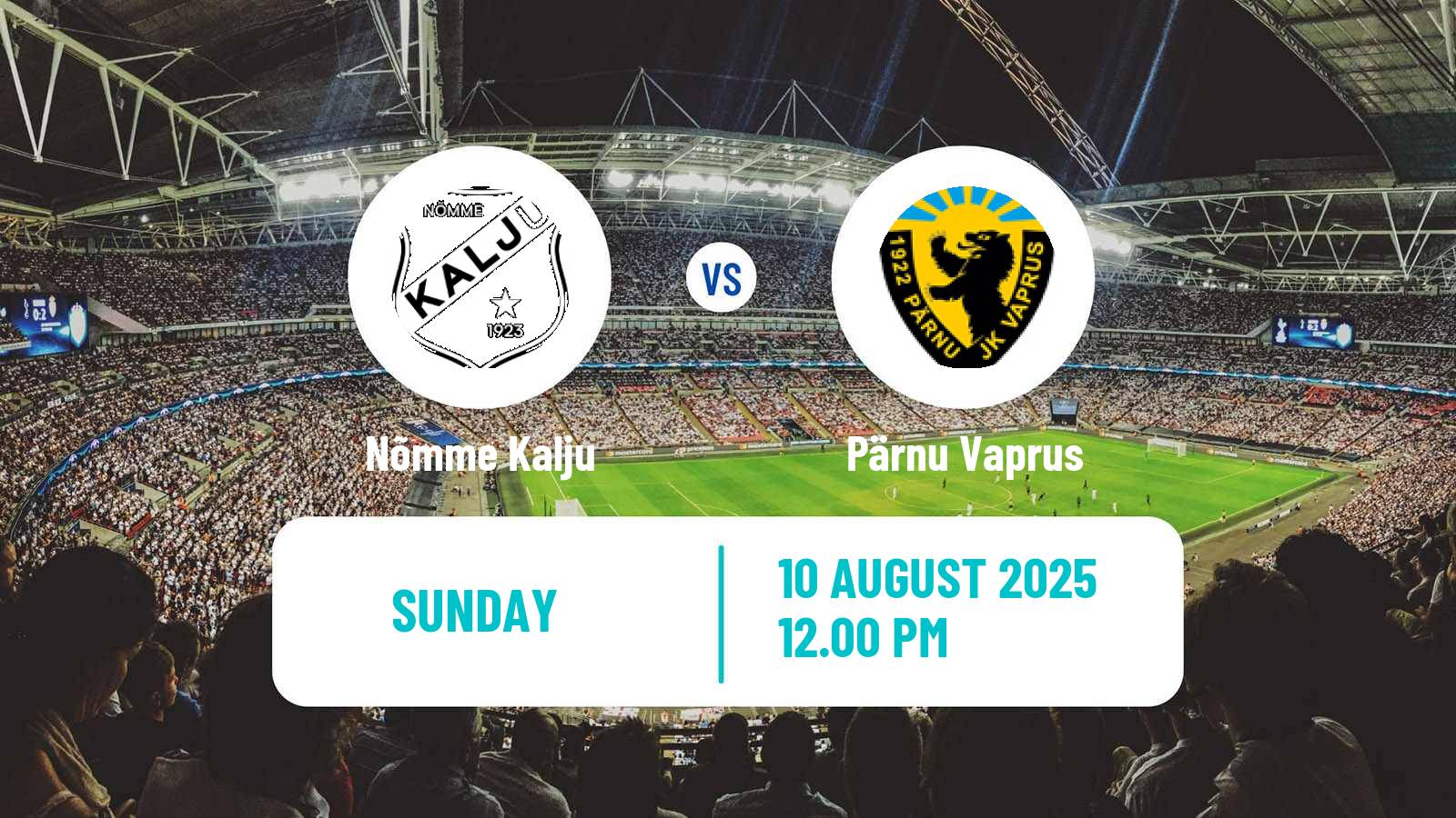 Football Estonian Meistriliiga Nõmme Kalju - Pärnu Vaprus