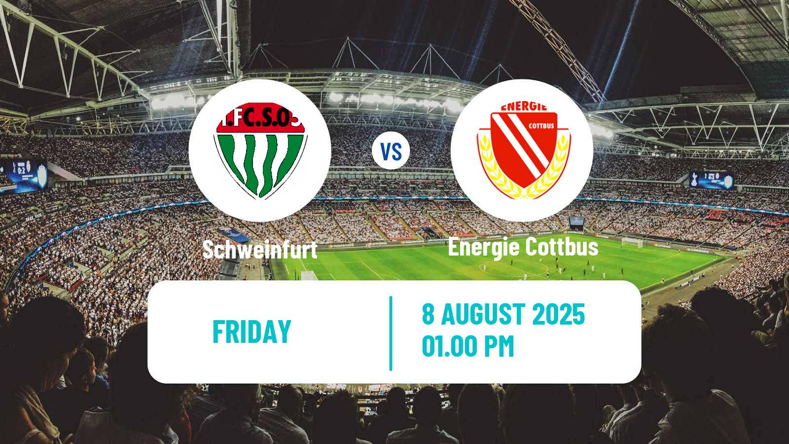 Football German 3 Bundesliga Schweinfurt - Energie Cottbus