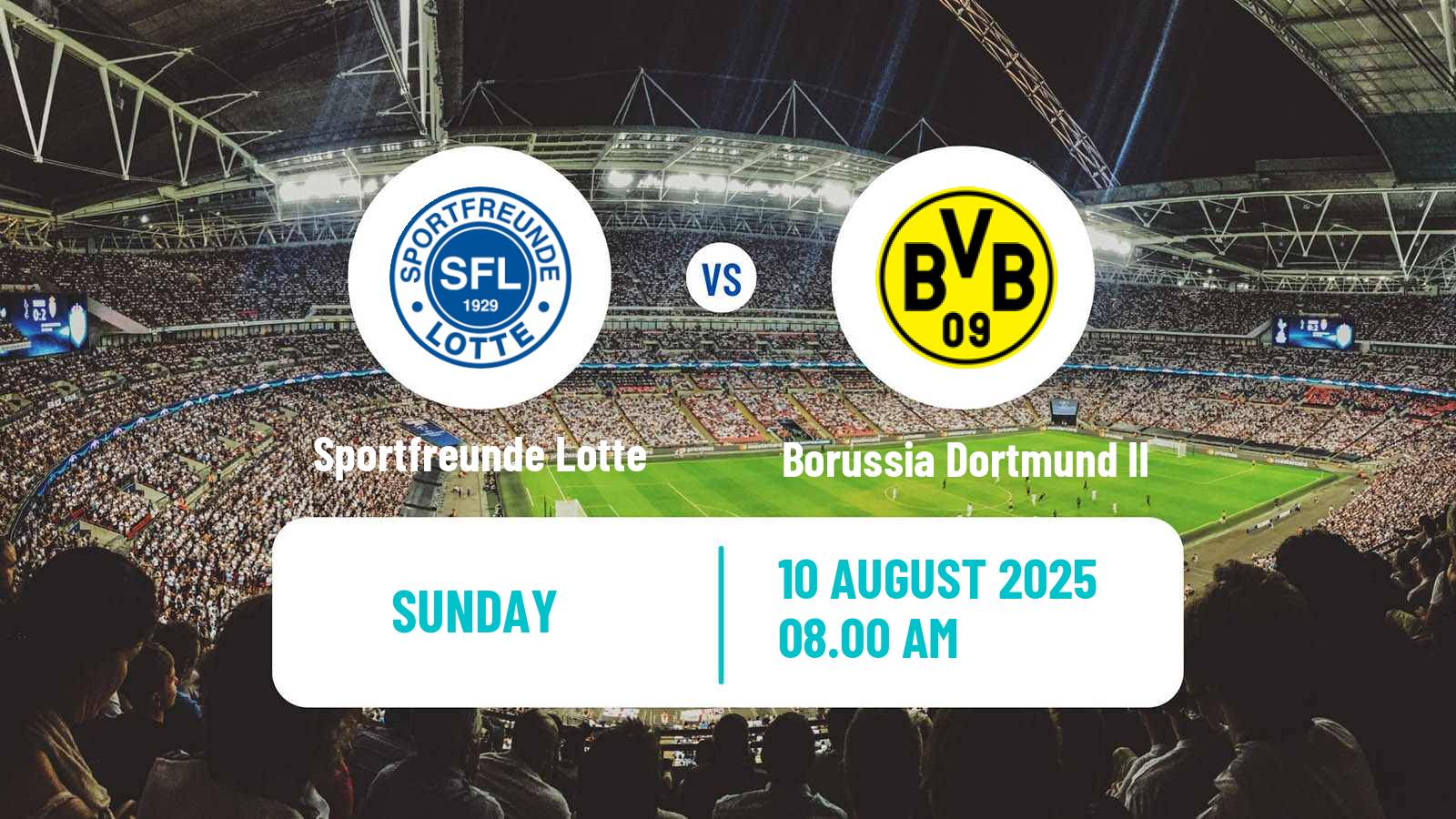 Football German Regionalliga West Sportfreunde Lotte - Borussia Dortmund II
